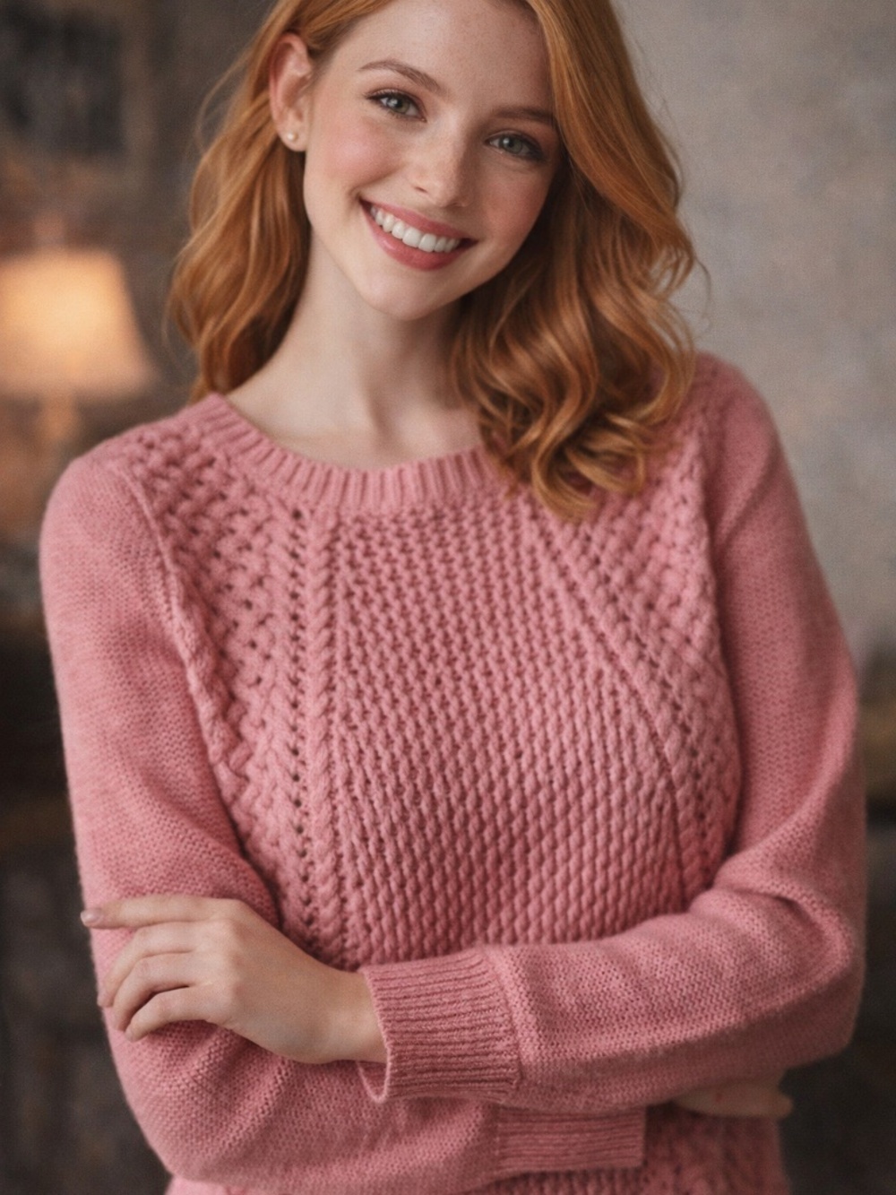 Pink Coquette Sweater S Romantic Feminine Soft Girl Cottagecore  Whimsical